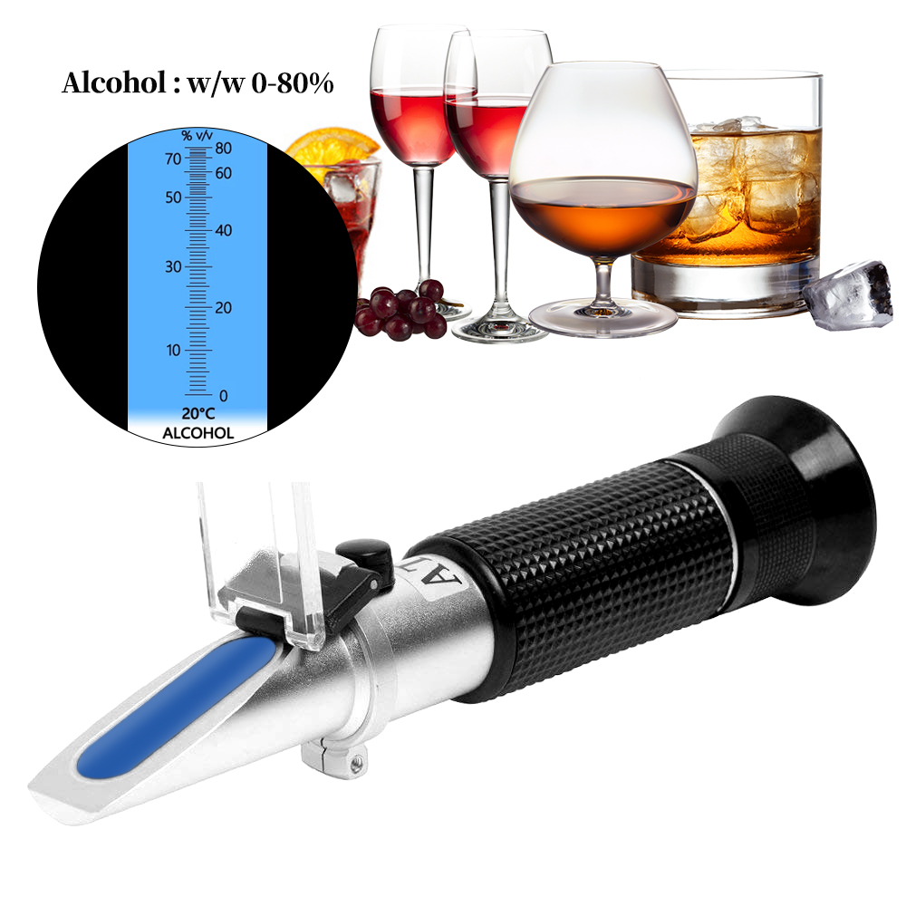 Marine Aquarium Refractometer - 휴대용 알코올 굴절계 0-80% 영혼 용