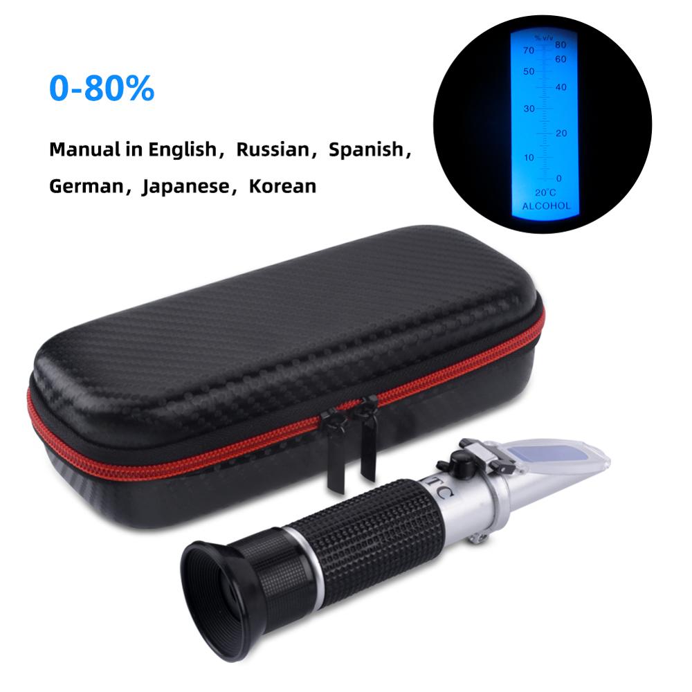 Marine Aquarium Refractometer - 휴대용 0-80% 알코올 굴절계, 신제품 충격