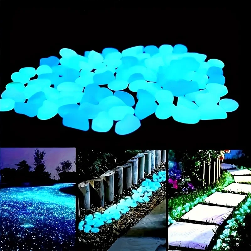 Aquarium Marine Stone - 빛나는 조약돌 야간 조명 돌 수족관