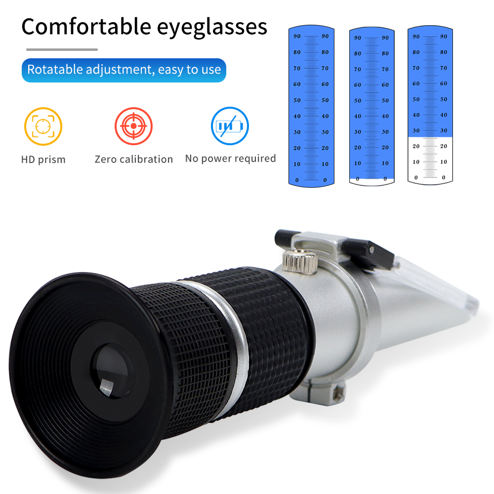 Marine Aquarium Refractometer - 0-90% 휴대용 브릭스 굴절계 당도 측정기