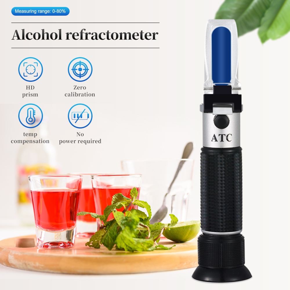휴대용 알코올 굴절계 0-80% 영혼 용 알코올 함량  - Marine Aquarium Refractometer 리뷰 및 가격