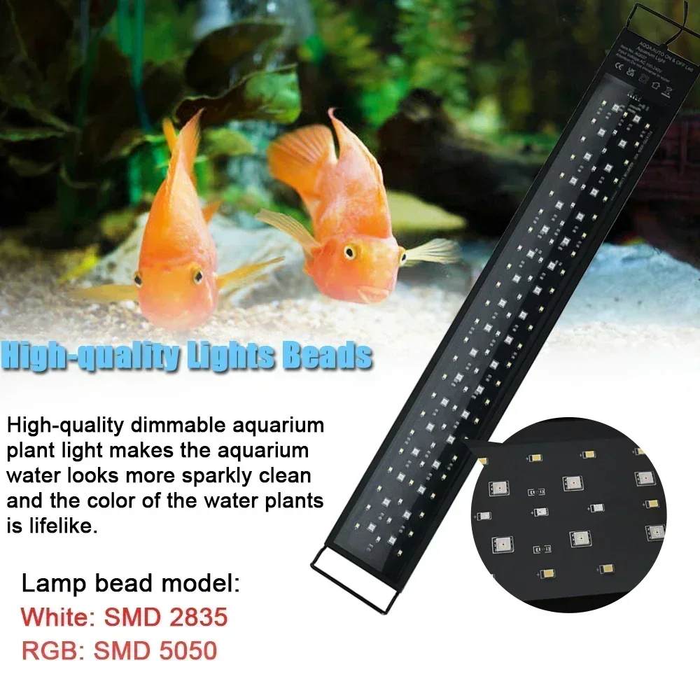 IP68 방수 수족관 LED 조명, 수생 식물 성장 램 - Aquarium Marine Light 리뷰 및 가격