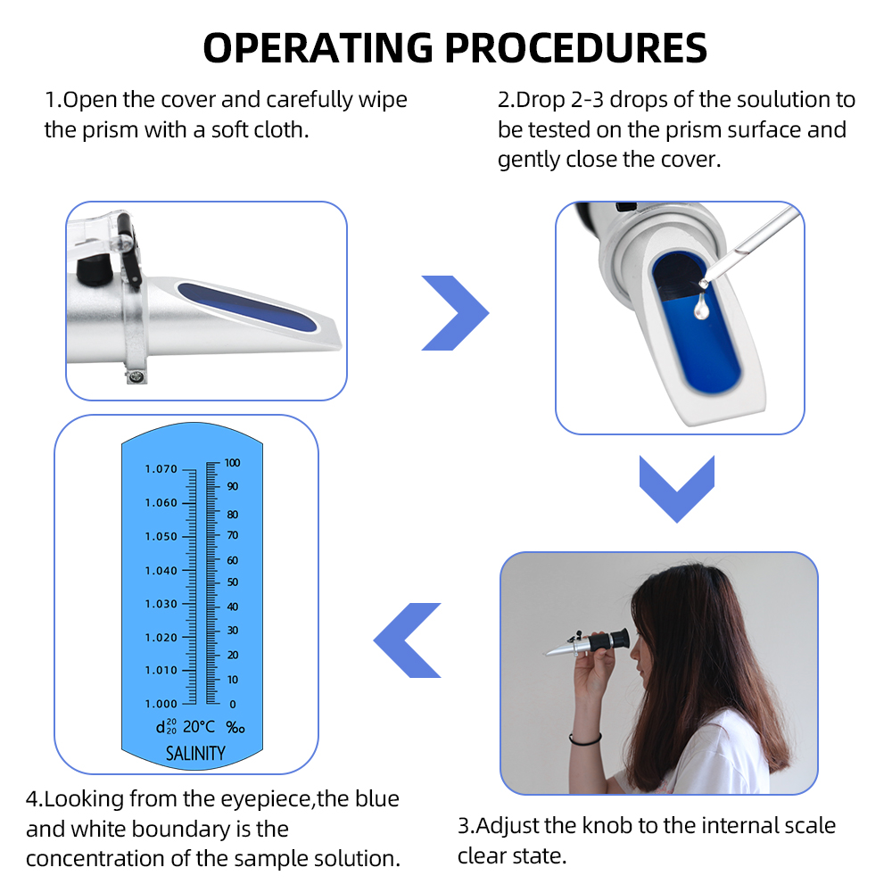 해수 해양 양식용 염분 굴절계, 수족관용 식품 염분 테 - Marine Aquarium Refractometer 리뷰 및 가격