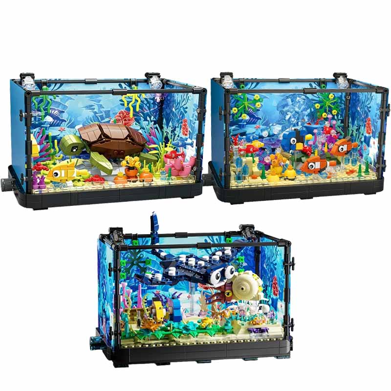 조명이 포함된 어항 빌딩 블록 세트, 수족관, 해양 거 - Aquarium Marine Fishes 리뷰 및 가격