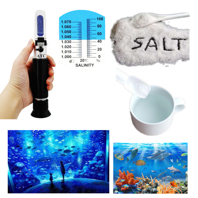염분 굴절계 0-10% 1.000-1.070SG 바닷물 - Marine Aquarium Refractometer 리뷰 및 가격
