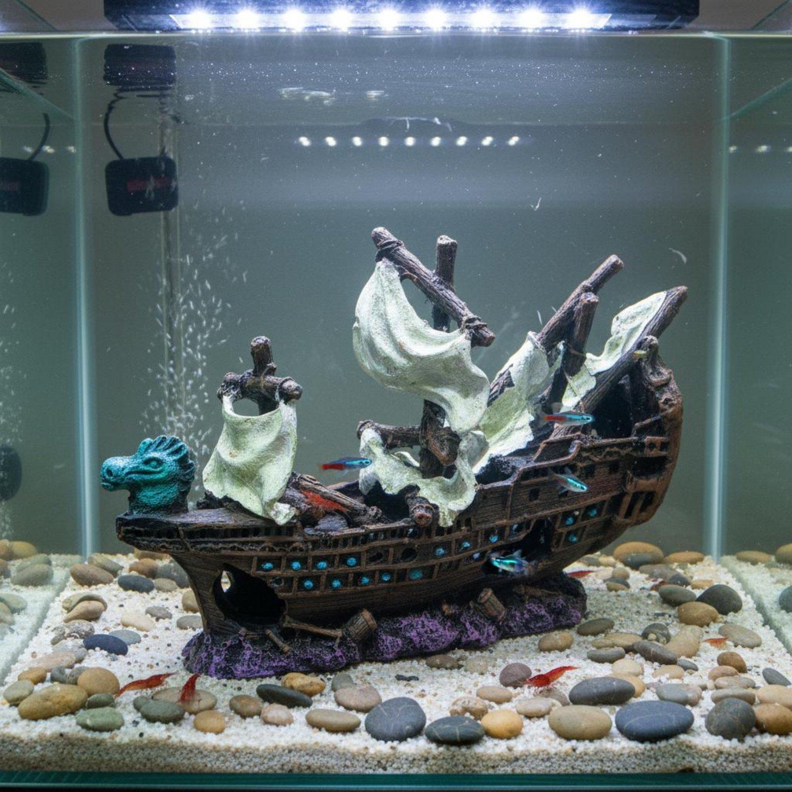 어항 장식용 수지로 만든 난파선 모형, 해양 수족관 액 - Aquarium Marine Setup 리뷰 및 가격