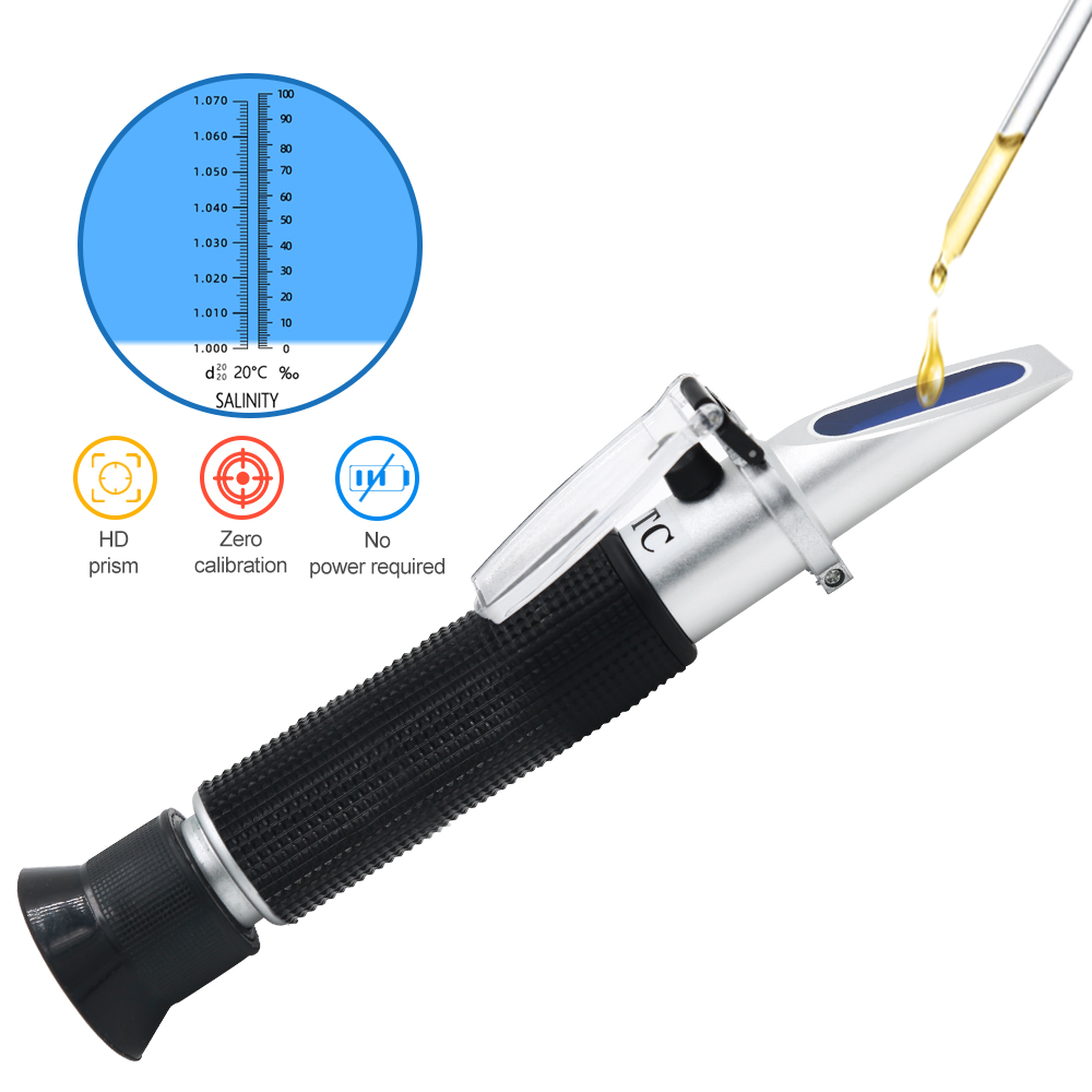 휴대용 염분 굴절계 0-100% 염분계 1.000-1. - Marine Aquarium Refractometer 리뷰 및 가격