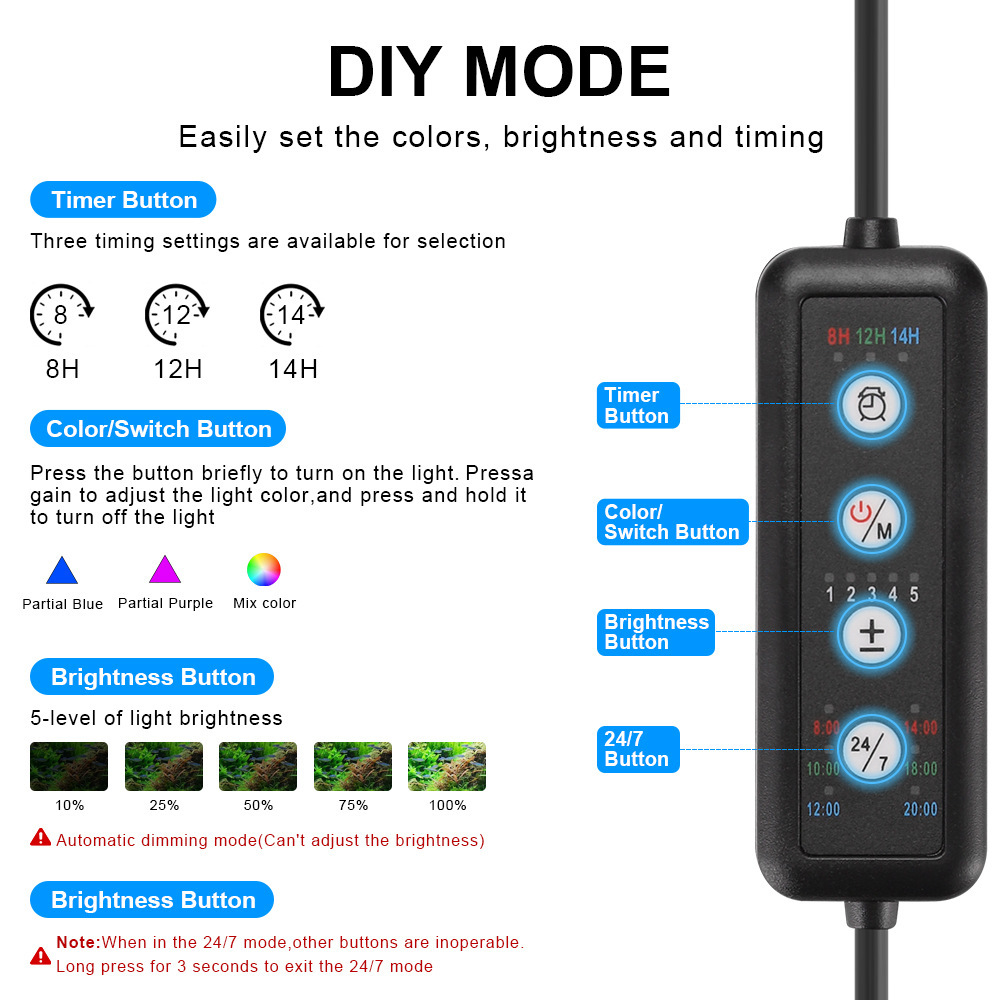 LED 수족관 조명 풀 스펙트럼 리프 코랄 램프 UV  - Aquarium Marine Light 리뷰 및 가격