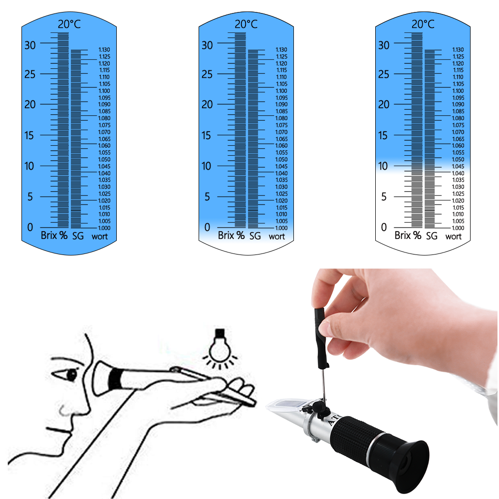 소매 상자 굴절계 맥주 맥아 즙 와인 ATC SG 1. - Marine Aquarium Refractometer 리뷰 및 가격