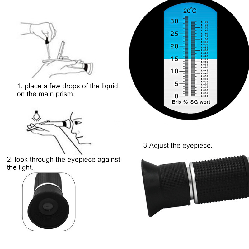 휴대용 맥주 Brix 굴절계 설탕 농도 측정기 0-32 - Marine Aquarium Refractometer 리뷰 및 가격